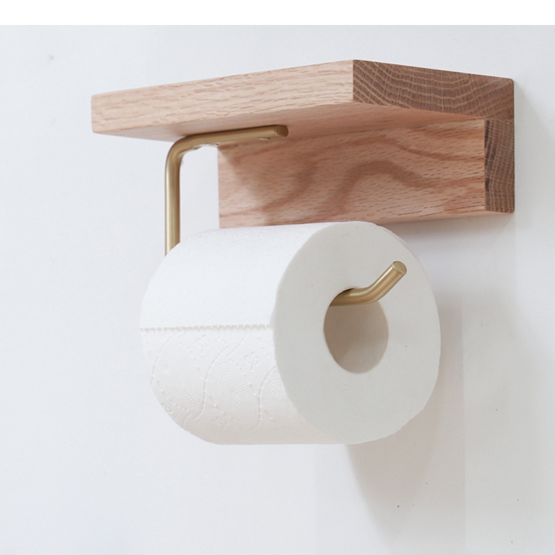 Home Bathroom Paper Towel Holder - حامل مناديل خشبية، حاوية تخزين المناشف