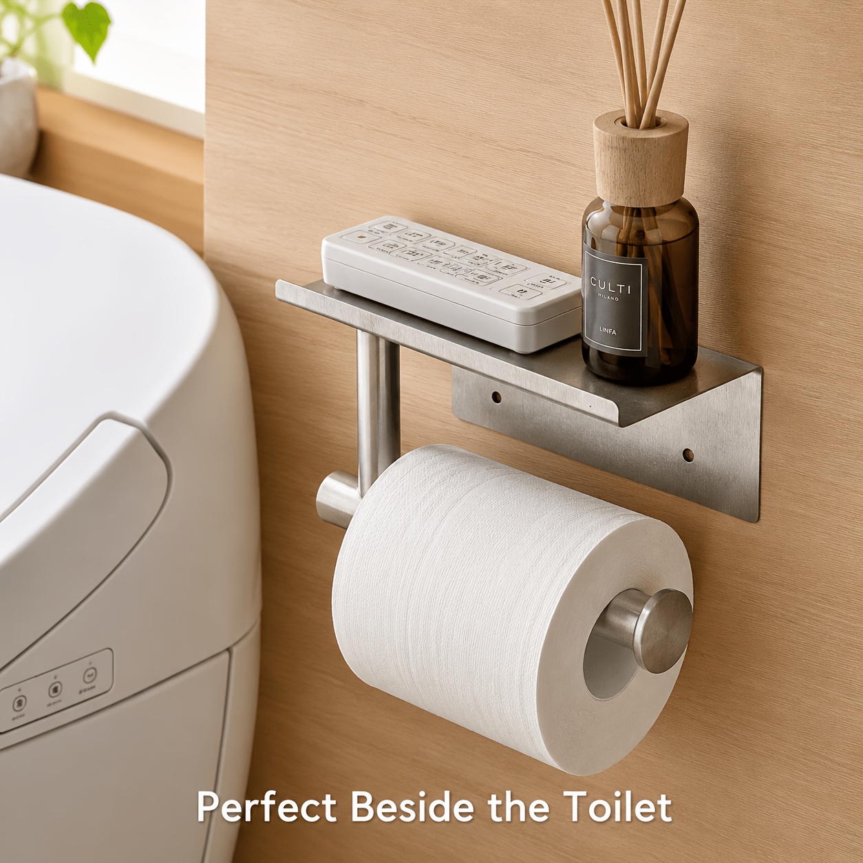 حامل ورق الحمام من الفولاذ الم - مراجعة Home Bathroom Paper Towel Holder وسعره