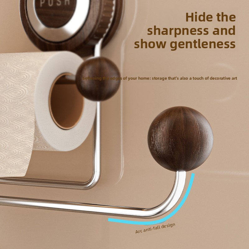 رف تخزين مثبت على الحائط بدون  - مراجعة Home Bathroom Paper Towel Holder وسعره