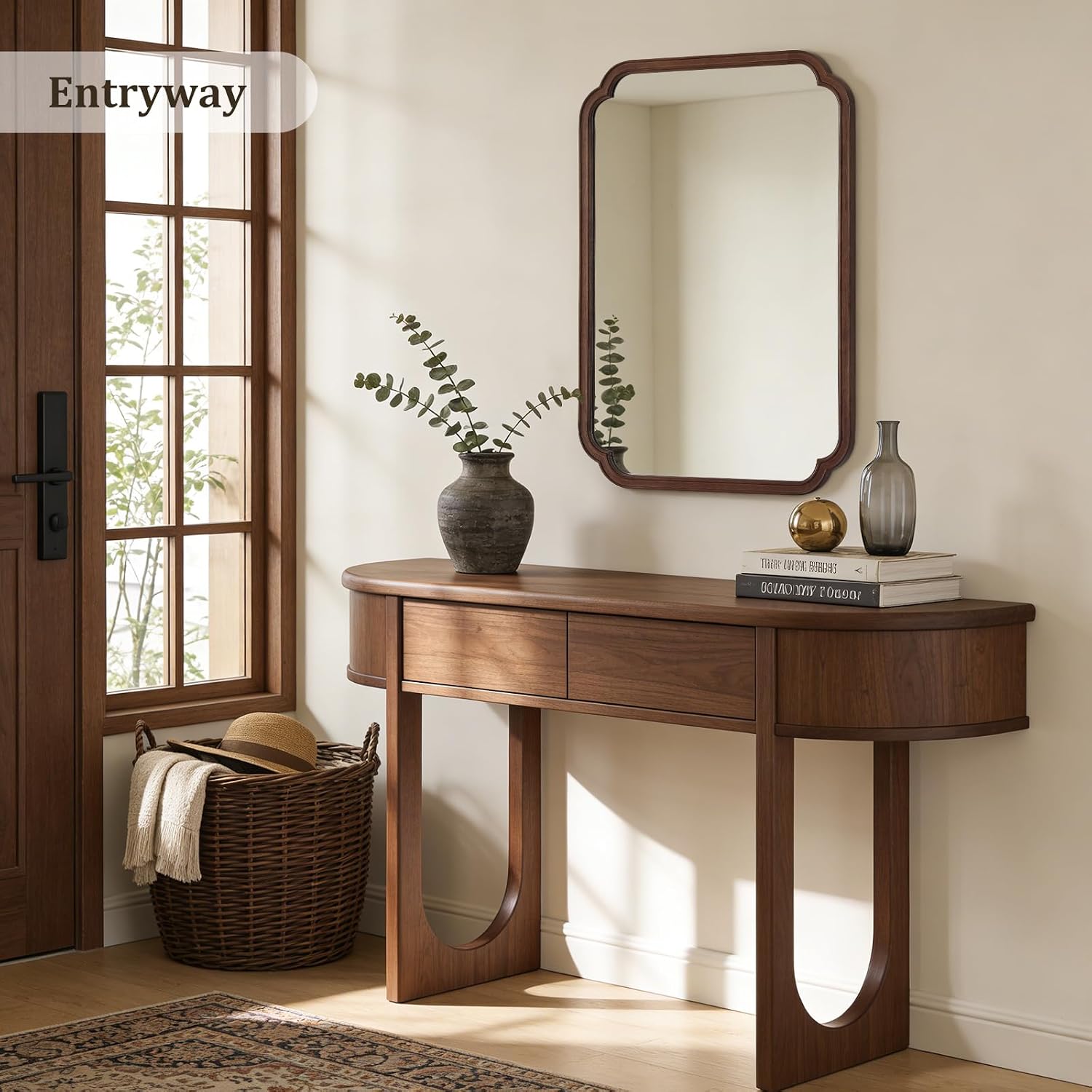 مرآة حمام خشبية مقاس 28 × 40 ب - مراجعة Home Living Bathroom Vanity وسعره
