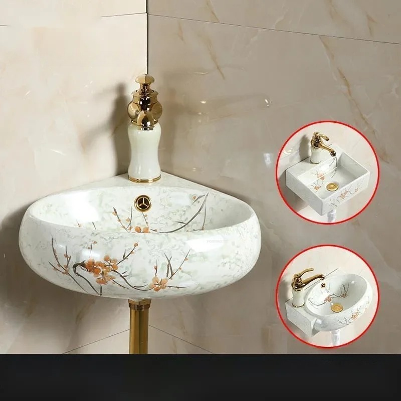حوض غسيل سيراميك معلق على الحا - مراجعة Home Bathroom Decor وسعره