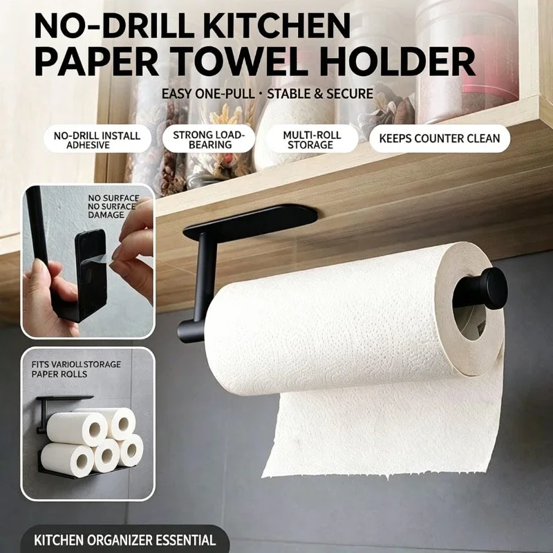 حامل لفائف الورق، رف مناشف، رف - مراجعة Home Bathroom Paper Towel Holder وسعره