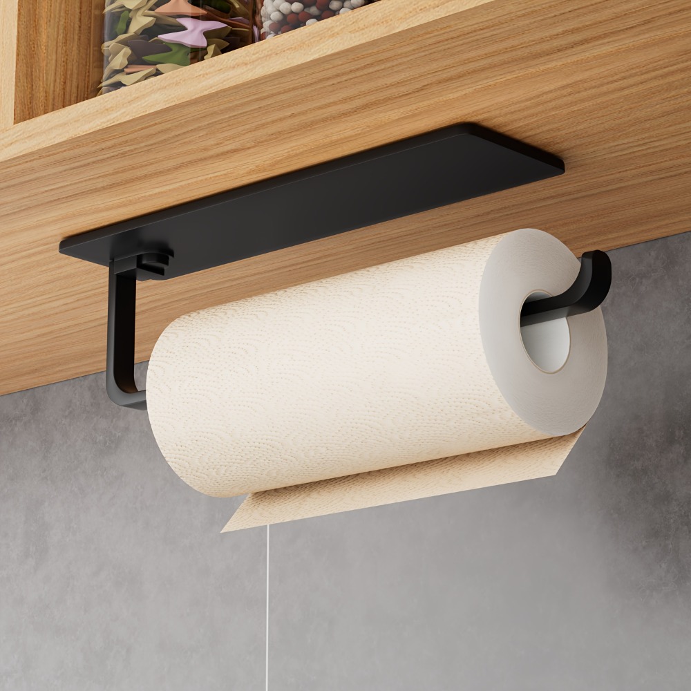 حامل مناشف المطبخ - موزع منادي - مراجعة Home Bathroom Paper Towel Holder وسعره
