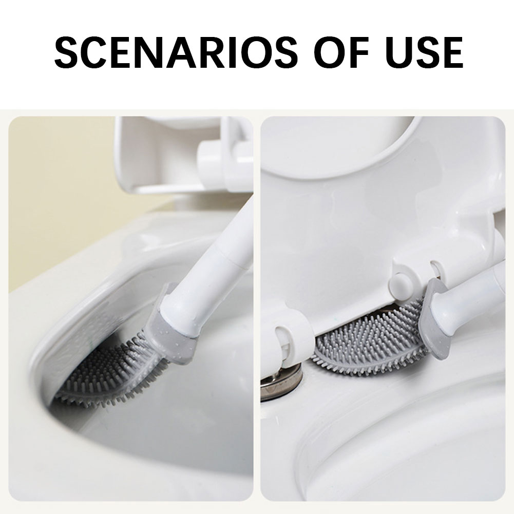 فرشاة المرحاض السيليكون مع حام - مراجعة Home Bathroom Cleaning وسعره