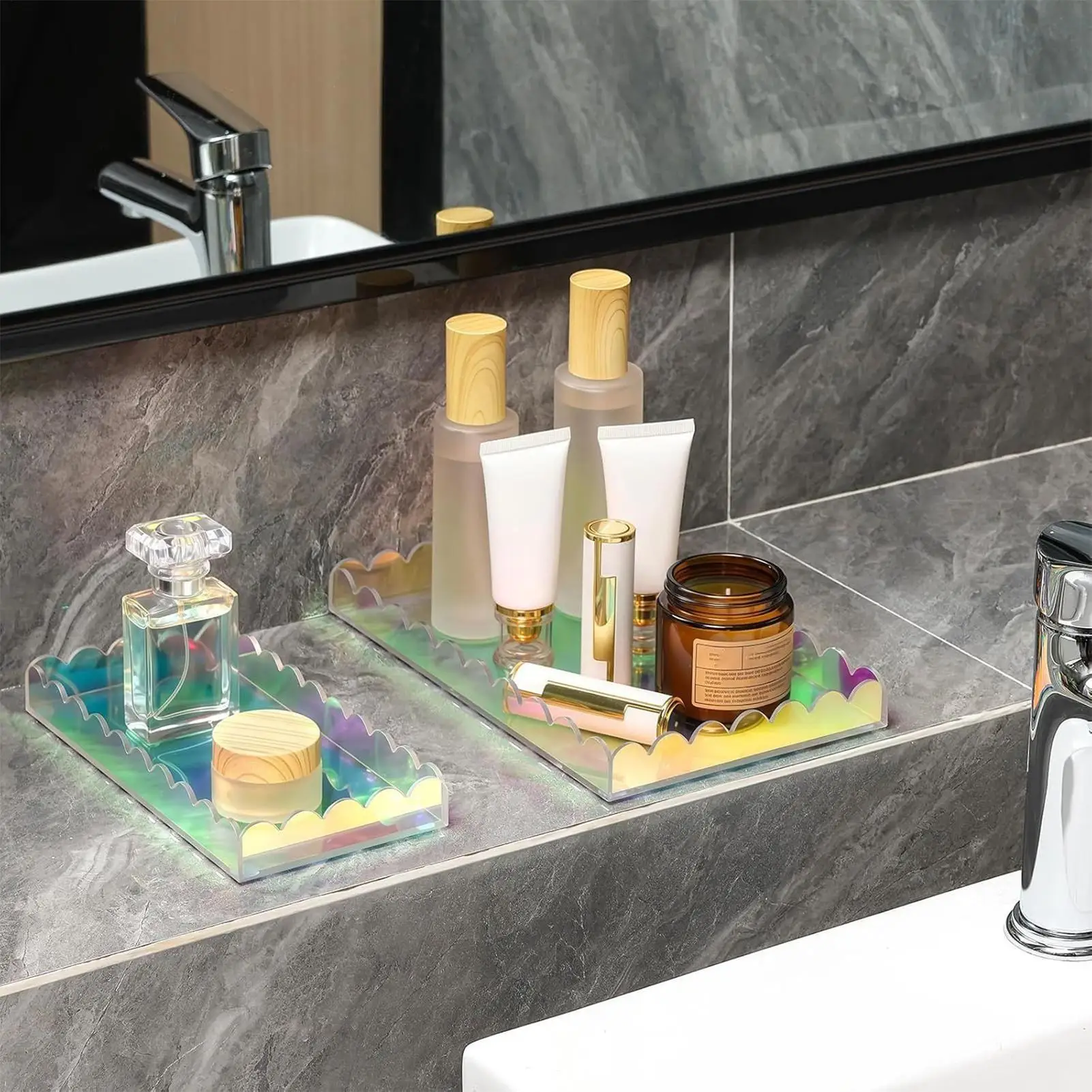 قطعتان من صواني الأكريليك ذات  - مراجعة Home Living Bathroom Vanity وسعره