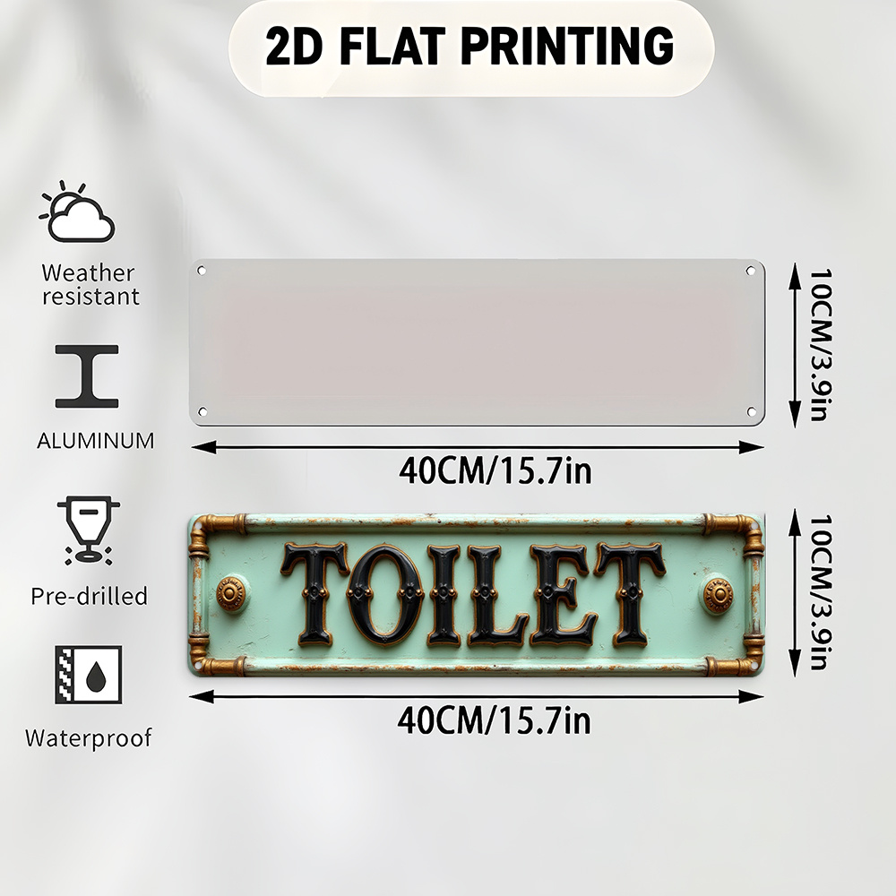 لافتة مرحاض كلاسيكية مسطحة ثنا - مراجعة Home Bathroom Decor وسعره