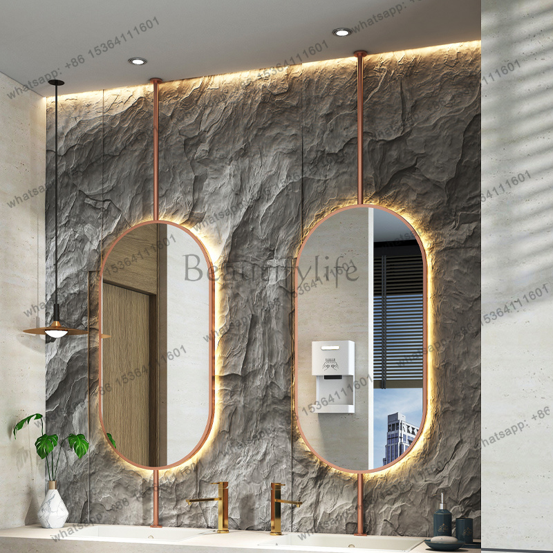 مرآة معلقة بيضاوية الشكل مقاس  - مراجعة Home Living Bathroom Vanity وسعره